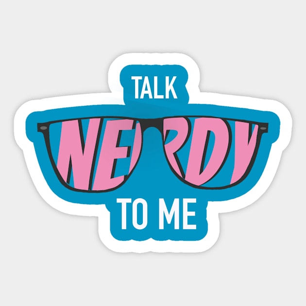 Talk Nerdy To Me - Pink Glasses Sticker by The Nerd Couple